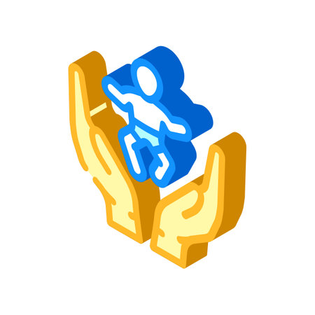 child care center emergency isometric icon vector illustrationのイラスト素材