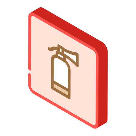 fire extinguisher isometric icon vector illustrationのイラスト素材