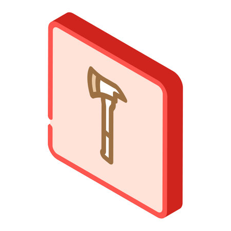 axe emergency safety isometric icon vector illustrationのイラスト素材