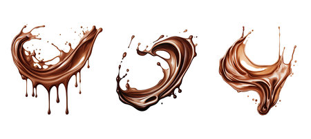 cocoa chocolate liquid ai generated. indulgence dessert, cocoa syrup, drizzle dessert cocoa chocolate liquid illustration watercolorの素材