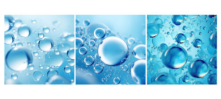 abstract blue bubbles soft background illustration circle sphere, round design, minimalistic elegant abstract blue bubbles soft backgroundの素材