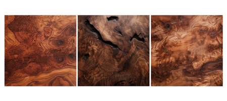 hard burl walnut wood texture grain illustration timber tree, brown natural, working background hard burl walnut wood texture grainの素材