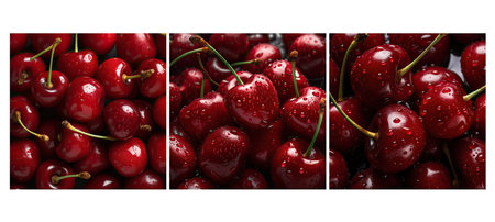 red cherry food texture background illustration fresh organic, healthy ripe, close up red cherry food texture backgroundの素材
