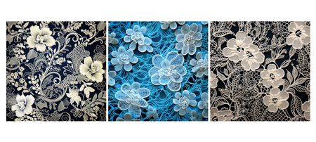 elegant lace texture background illustration intricate work, textile feminine, wedding fabric elegant lace texture backgroundの素材