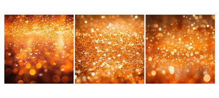 luminous orange glitter light background illustration festive glamorous, glowing sparkle, ing shiny luminous orange glitter light backgroundの素材