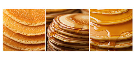 stack pancake food texture background illustration syrup dessert, tasty morning, homemade golden stack pancake food texture backgroundの素材