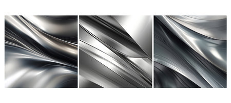 steel metal polished texture background illustration silver surface, modern abstract, design shiny steel metal polished texture backgroundの素材