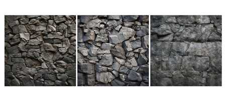mosaic rough stone texture surface illustration roof tile, rosewood wood, grain cut mosaic rough stone texture surfaceの素材
