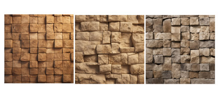 mosaic sand blocks stone texture surface illustration roof background, rosewood wood, grain rough mosaic sand blocks stone texture surfaceの素材