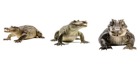 nature crocodile illustration animal predator, danger river, dangerous wild nature crocodileの素材