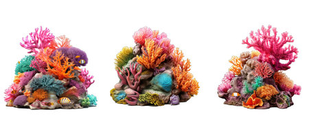underwater coral reef illustration ocean fish, sea animal, life water underwater coral reefの素材