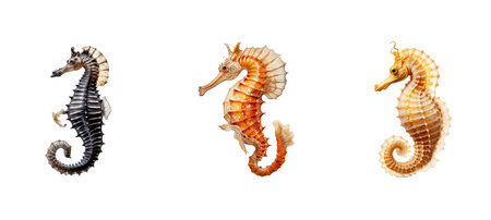 fish sea horse illustration ocean marine, nature underwater, hippocampus tropical fish sea horseの素材