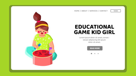 boy educational game kid girl vectorのイラスト素材