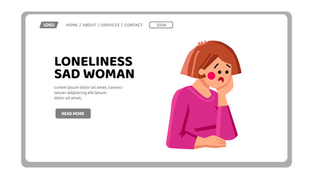 school loneliness sad woman vectorのイラスト素材