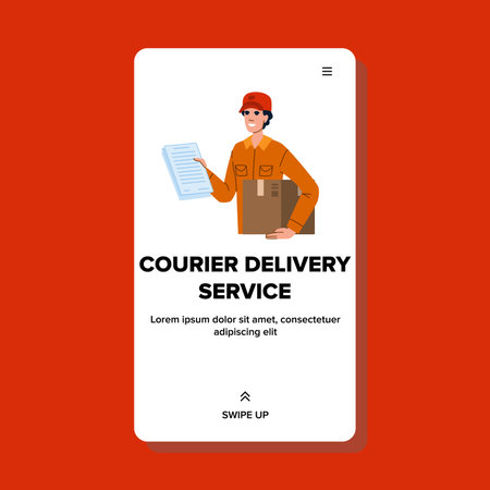 box courier delivery service vectorのイラスト素材