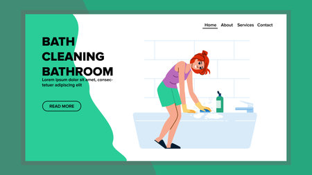 clean bath cleaning bathroom vectorのイラスト素材