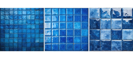 design blue ceramic tile background textureの素材