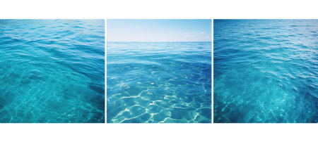 wave calm blue water background textureの素材