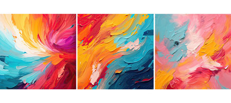 design colorful brush strokes background textureの素材