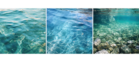clean crystal clear water background textureの素材