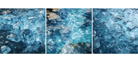 abstract crystal water background textureの素材