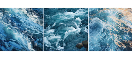 clean flowing water background textureの素材
