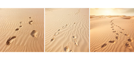 footprint footprints sand background textureの素材