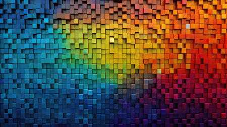 abstract pixel mosaic gridの素材