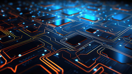 computer wireframe circuitry abstractの素材