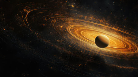 background saturn cosmic spiralの素材