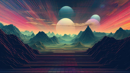 space glitch art dreamscapeの素材