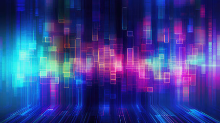 background neon pixel gridの素材