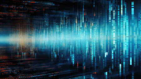 abstract glitch data flowの素材