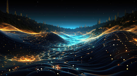 digital data river abstractの素材