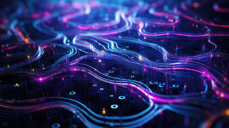 flow futuristic data streamの素材