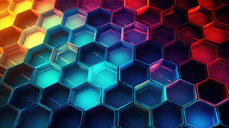 background hexagon grid networkの素材