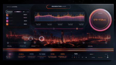 location route dashboard futuristicの素材
