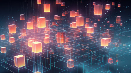 background voxel data flowの素材