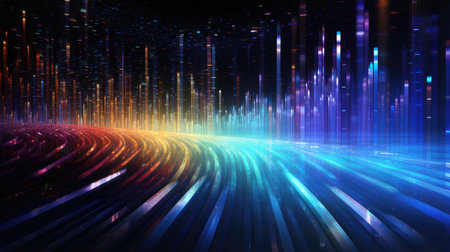 business futuristic data streamの素材