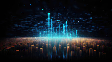 flow futuristic data streamの素材