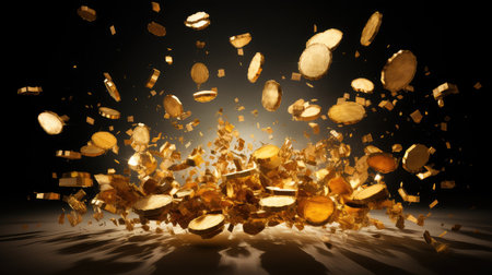 casino gold coin explosionの素材