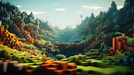 cube voxel surface landscapeの素材