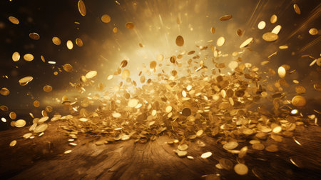 casino gold coin explosionの素材