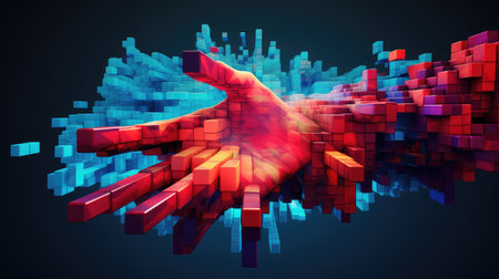 render voxel human handの素材