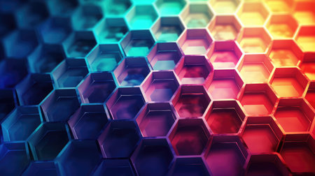 geometric hexagon grid networkの素材