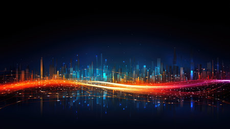 business futuristic data streamの素材