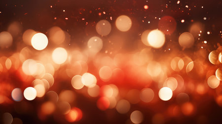 abstract christmas bokeh lightsの素材
