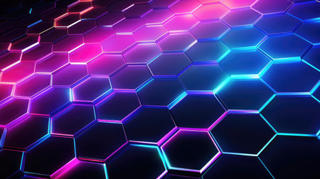 background hexagon grid networkの素材