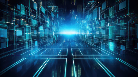 information digital data flowの素材