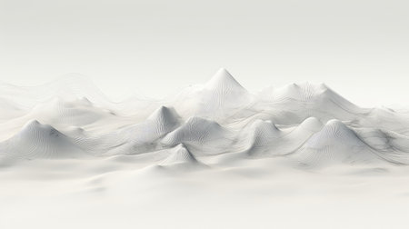 mountain wireframe landscape topographicの素材